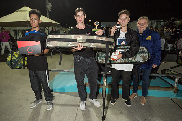 27 Under 16 Podium 3rd Ben Field 2nd Hamed Anvari 1st Daniel Tashi Freeman 
